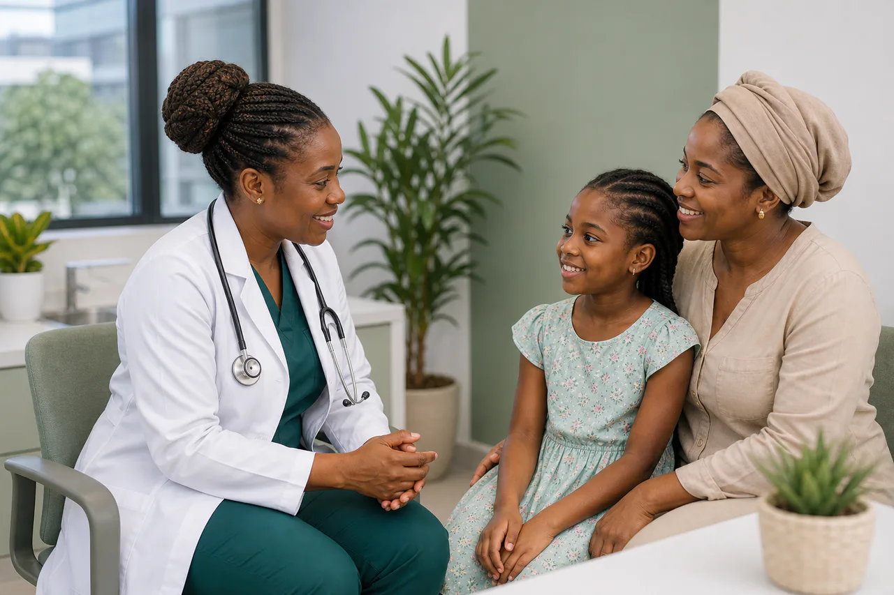 A Nestlife clinician speaking with a mother and child